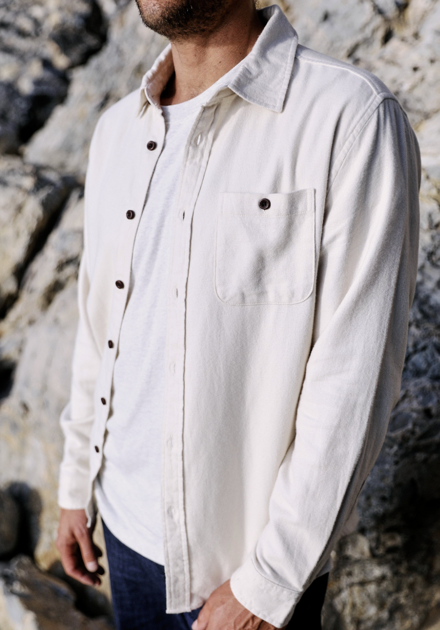 Twiller Flannel Shirt : Vintage White