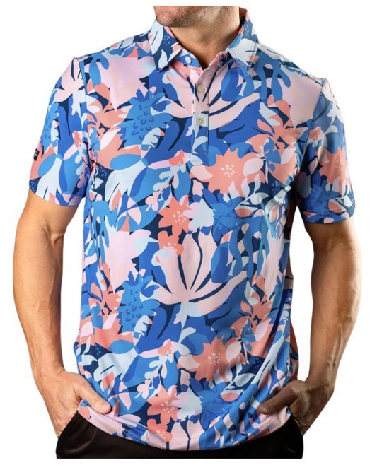Floral Reef Golf Polo