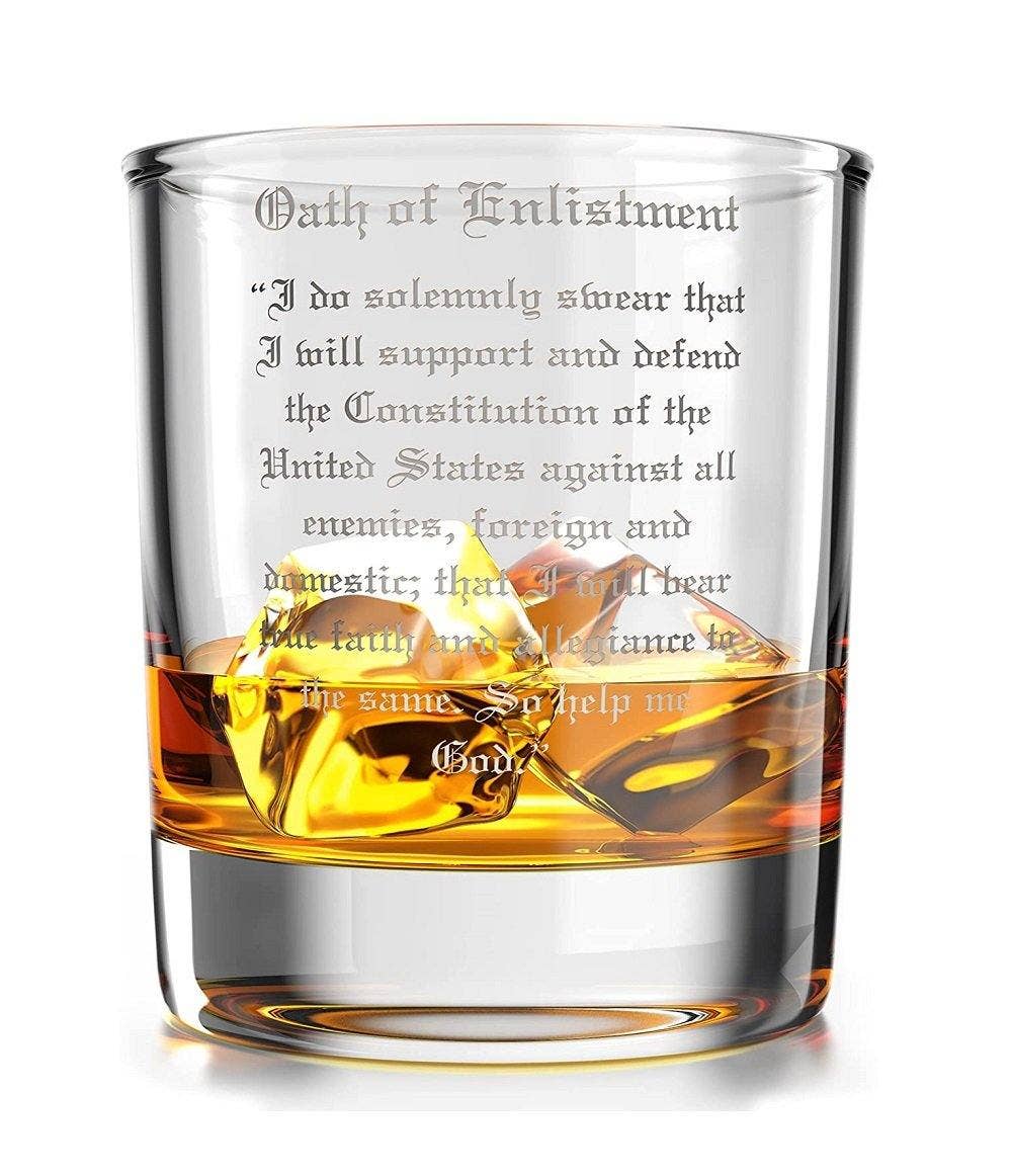 Military Oath Whiskey Glass
