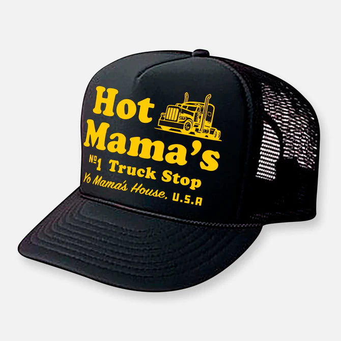 HOT MAMA'S HAT- BLACK/YELLOW
