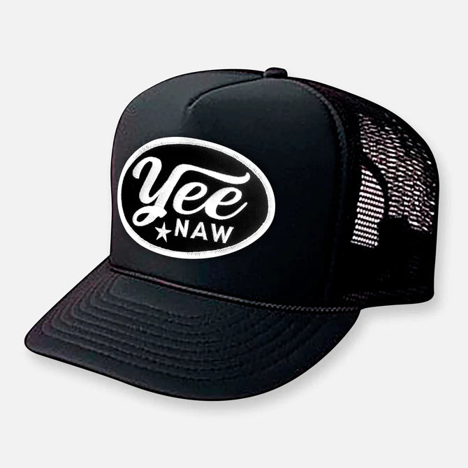 YEE NAW WHITE PATCH HAT