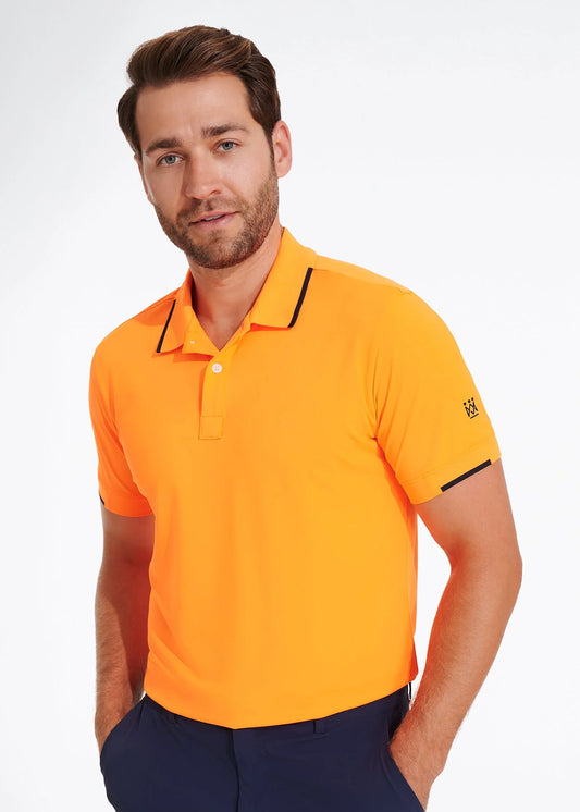 Swet Tailor - Performance Polo Orange/Navy