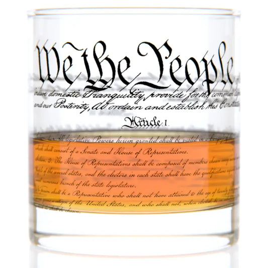 US Constitution Rock Glass