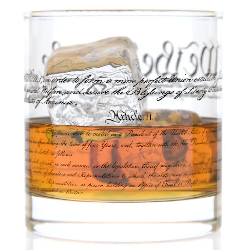 US Constitution Rock Glass