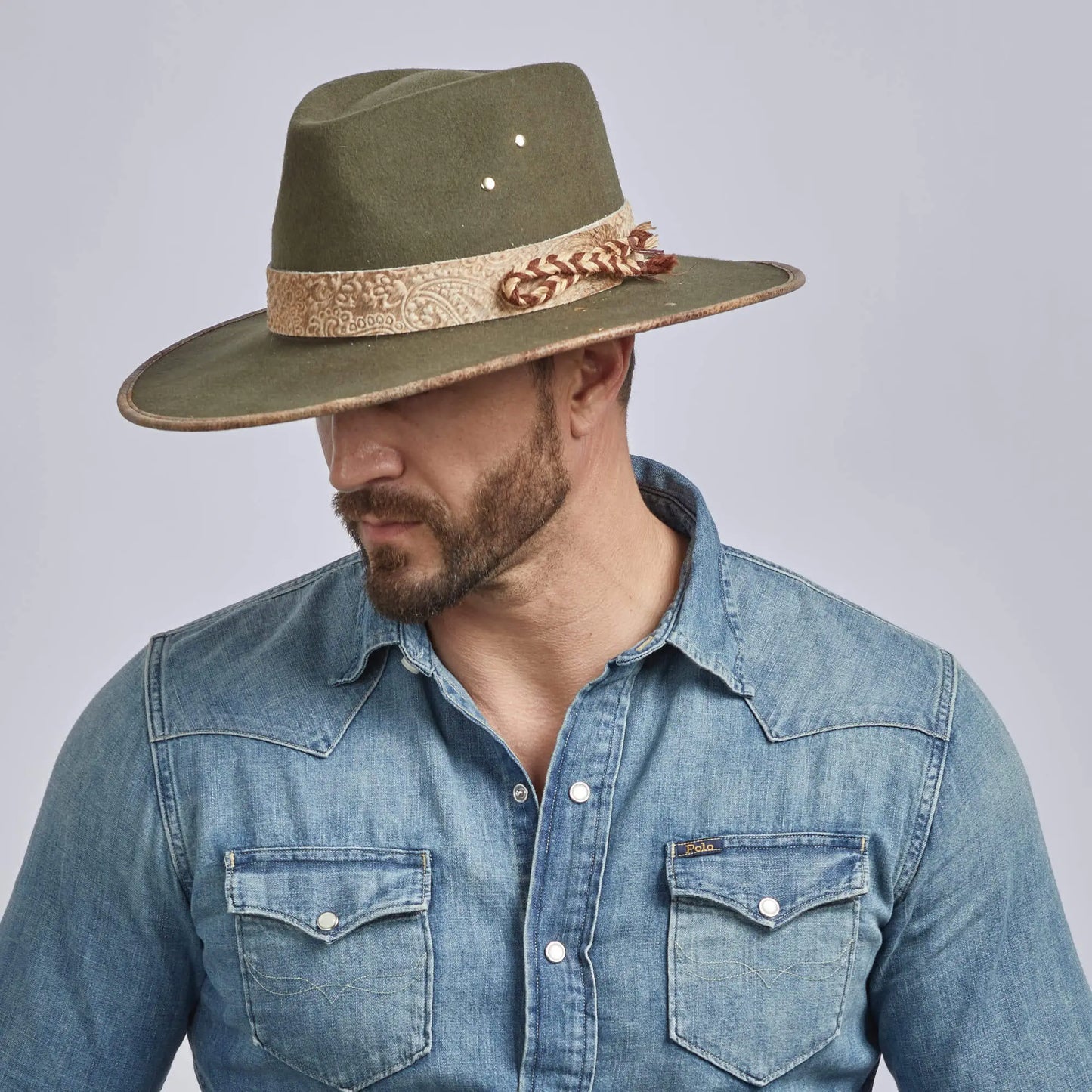 Prolific- Olive Felt Fedora Hat