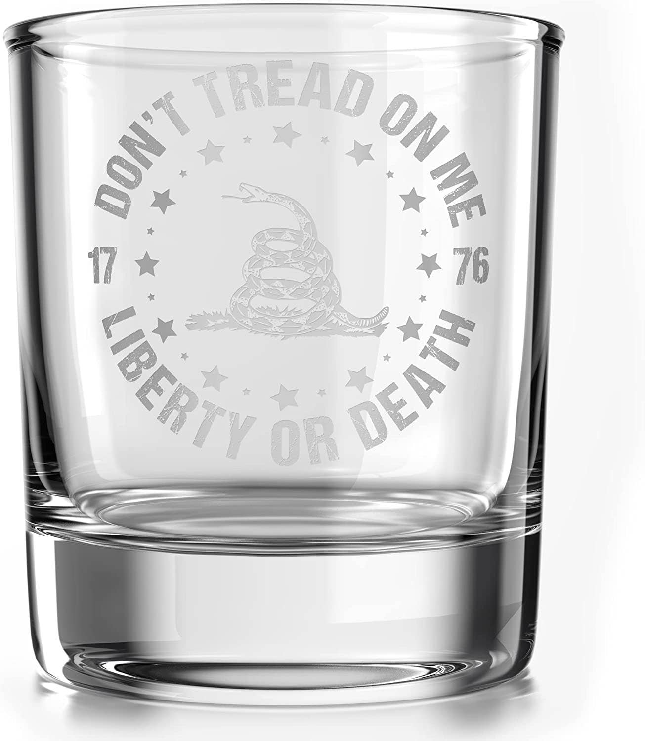 Don't Tread On Me Whiskey Glass